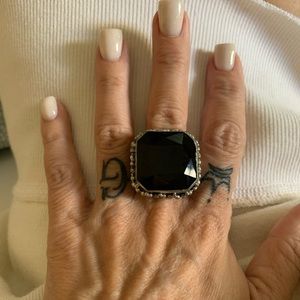 Cool black stone ring!